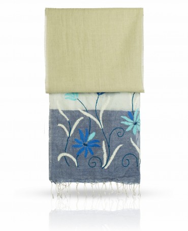 Палантин Женский ZW.EMB/BLEU.GREY